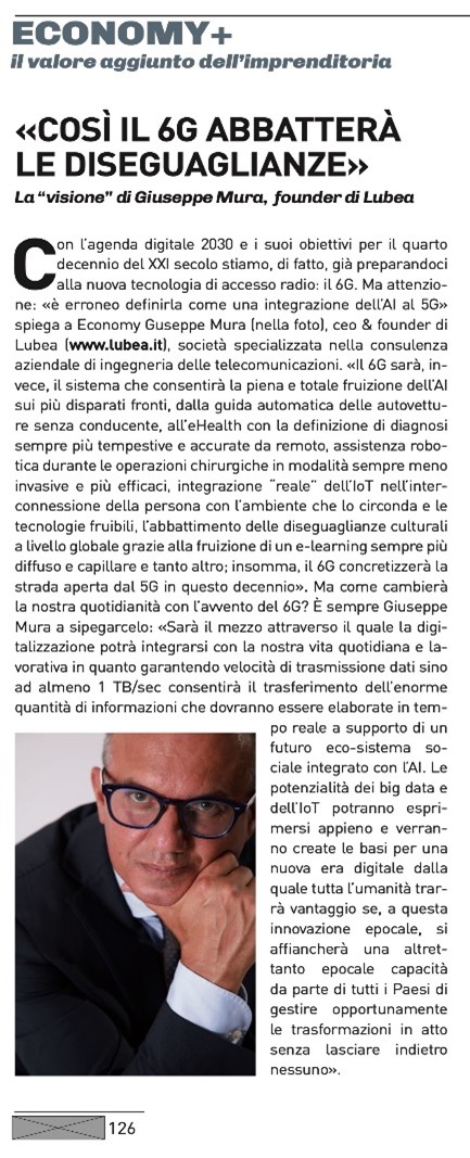 Economy intervista il nostro CEO sul 6G e sue implicazioni per il nostro futuro.